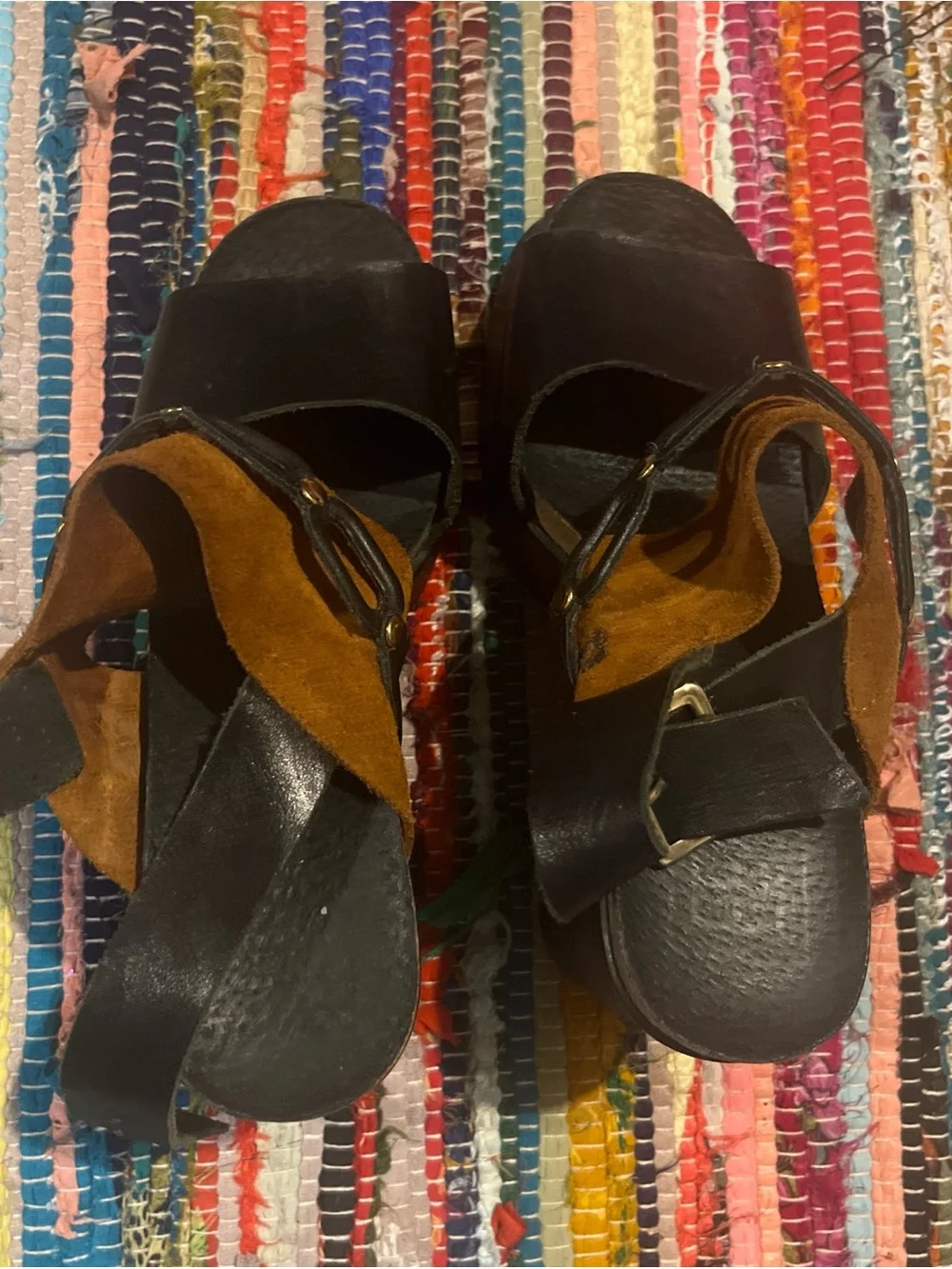 Miista Women’s Platform Sandals in Black and Brown Suede  -I do take offers!! 💗